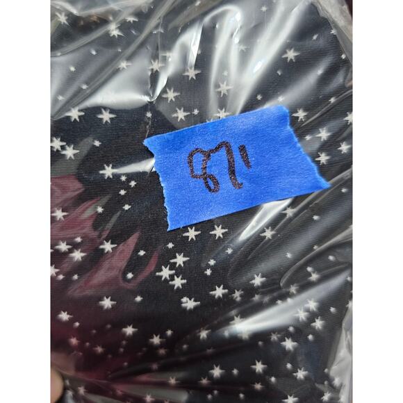 Kickee Bamboo Nursing Gown Snap Front/Back Hospital Gown Black Stars XL (871) - Picture 6 of 6